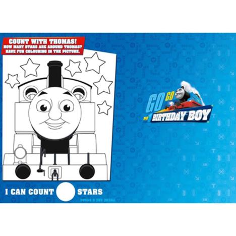 4th Birthday Thomas & Friends Birthday Card With Badge Extra Image 1